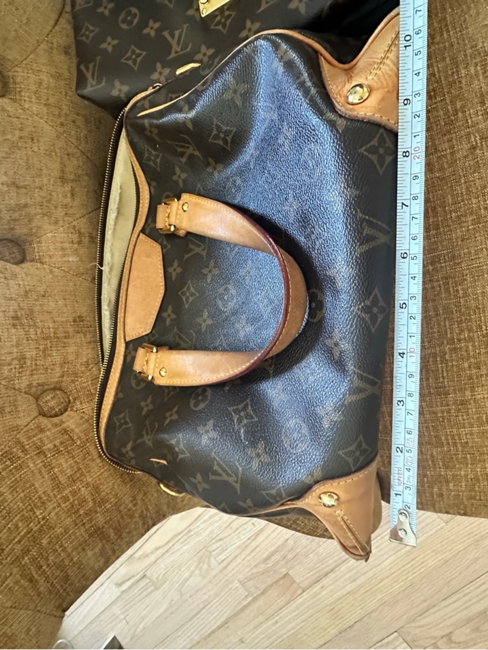Louis Vuitton Monogram Canvas Top Handle Tote - Brown & Tan - Picture 6 of 16